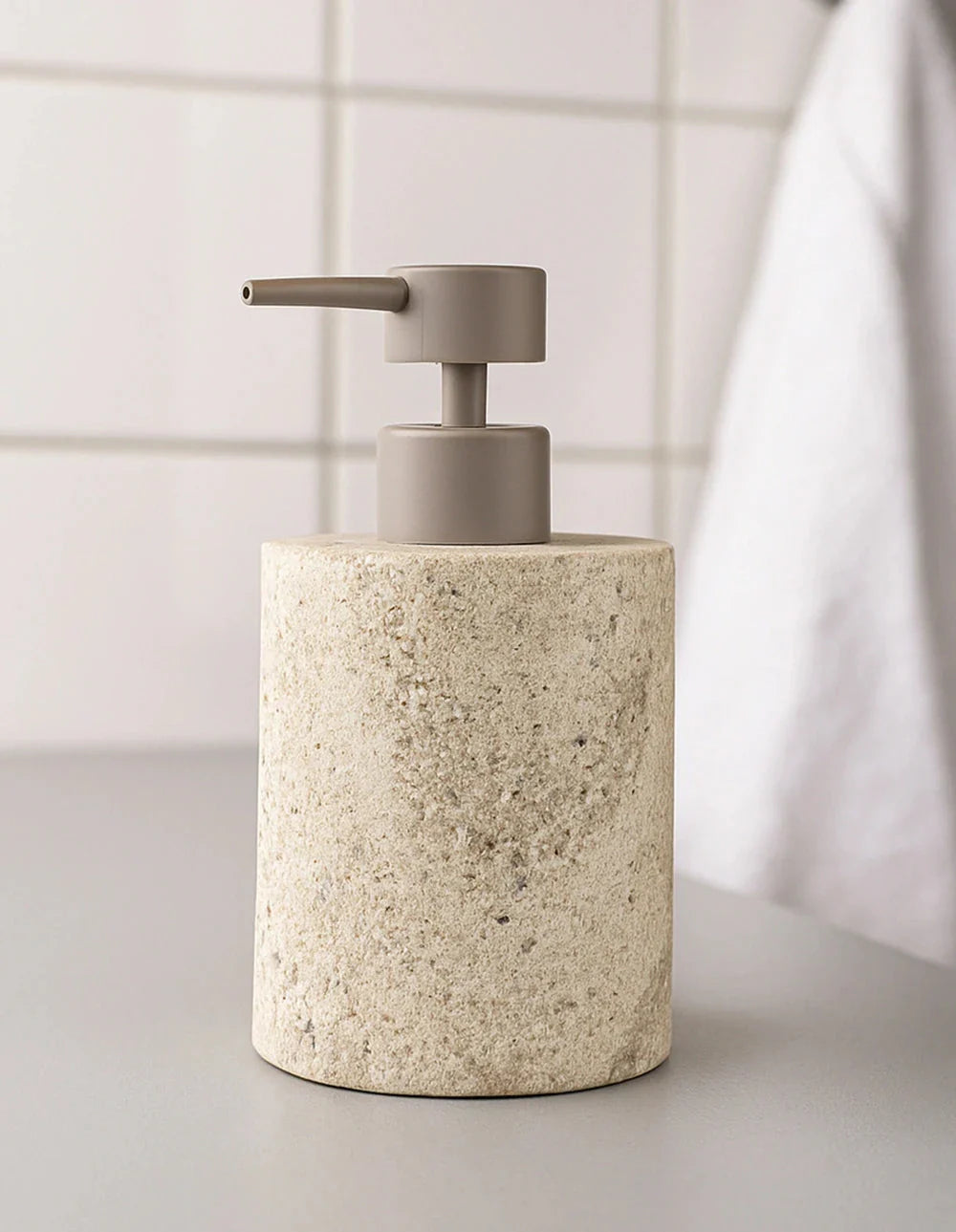 MARBLE SOAP DISPENSER - INDIAN TRAVERTINE