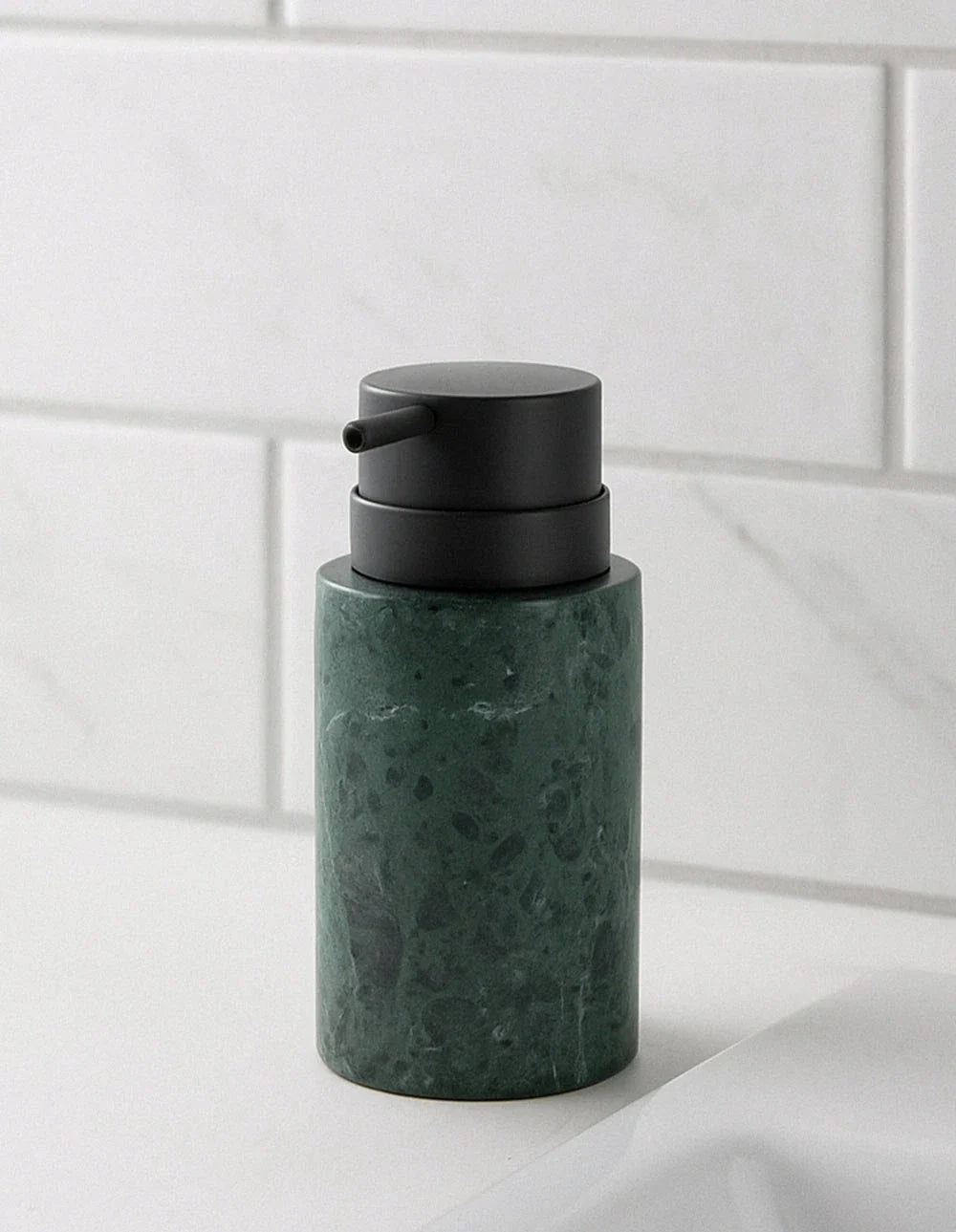 MARBLE SOAP DISPENSER - BARODA GREEN