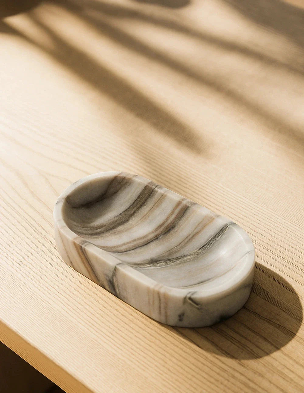 MARBLE BOWL - WHITE & BLACK