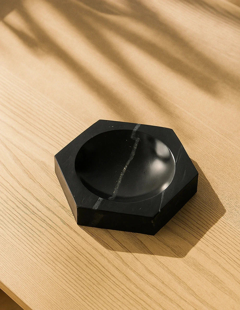 HEXAGON BLACK MARBLE BOWL