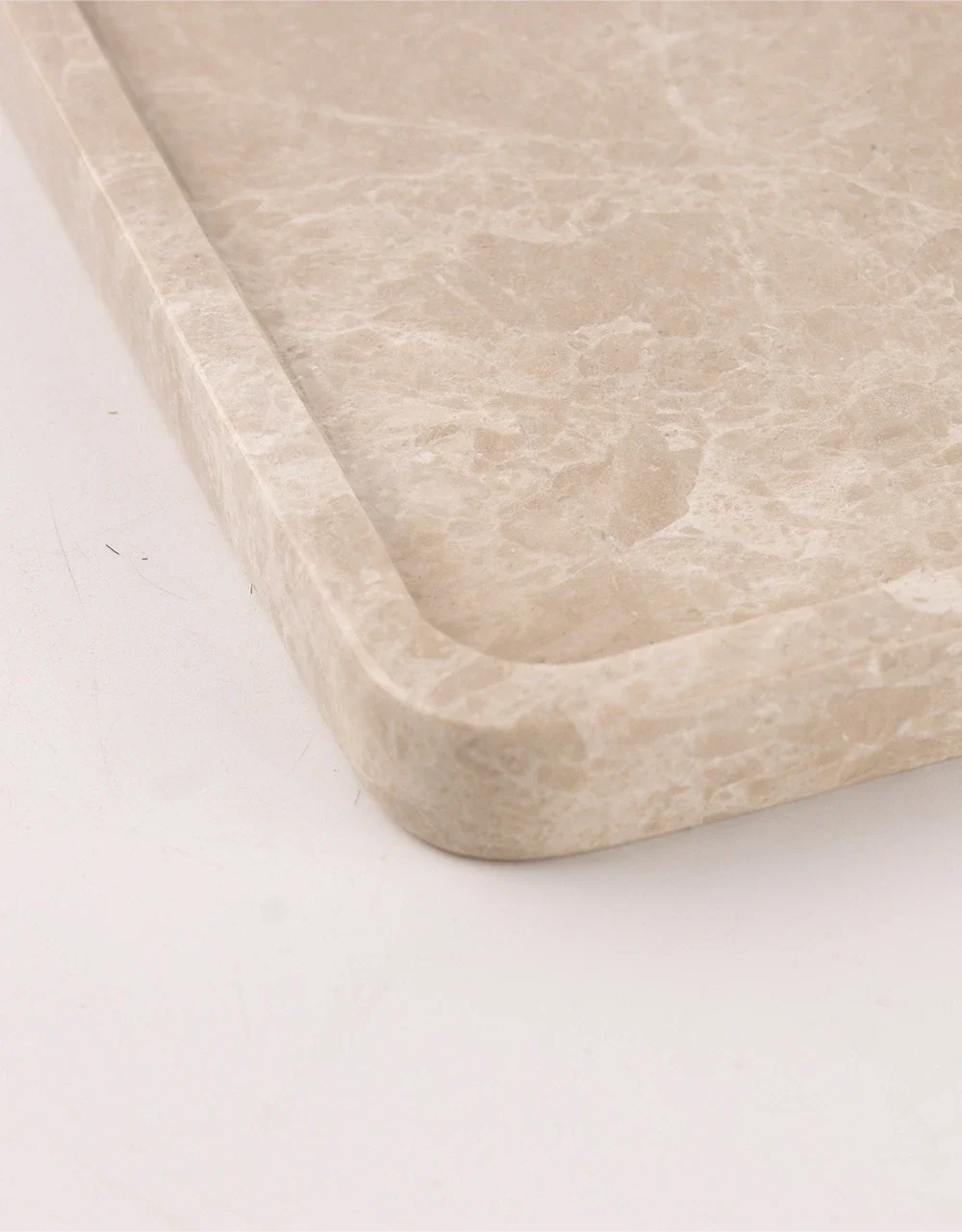 FORM MARBLE TRAY - SMALL - BEIGE