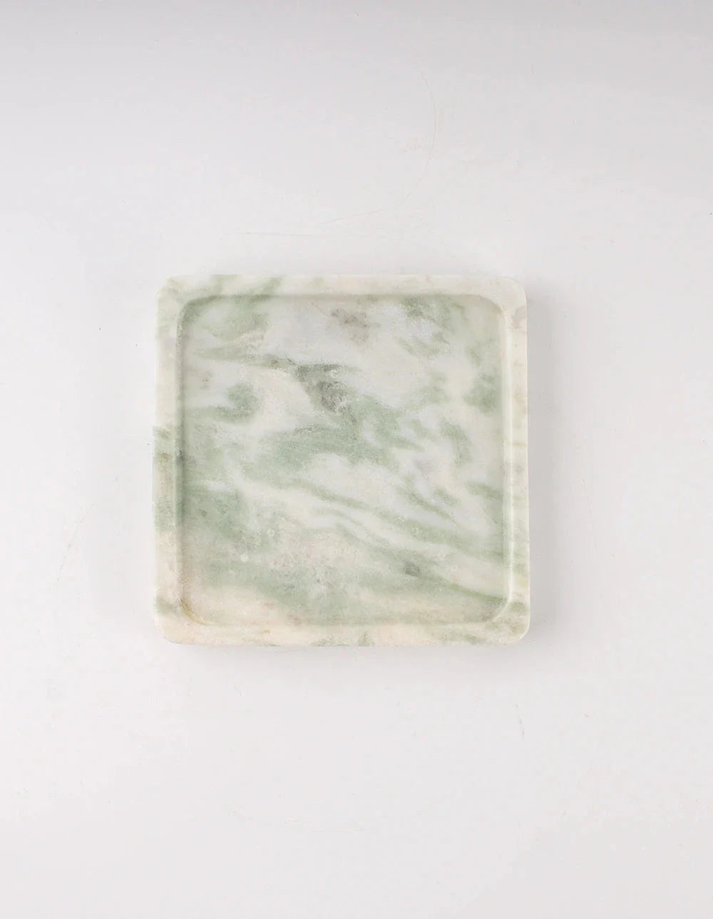 FORM MARBLE TRAY - SMALL - WHITE & GREEN