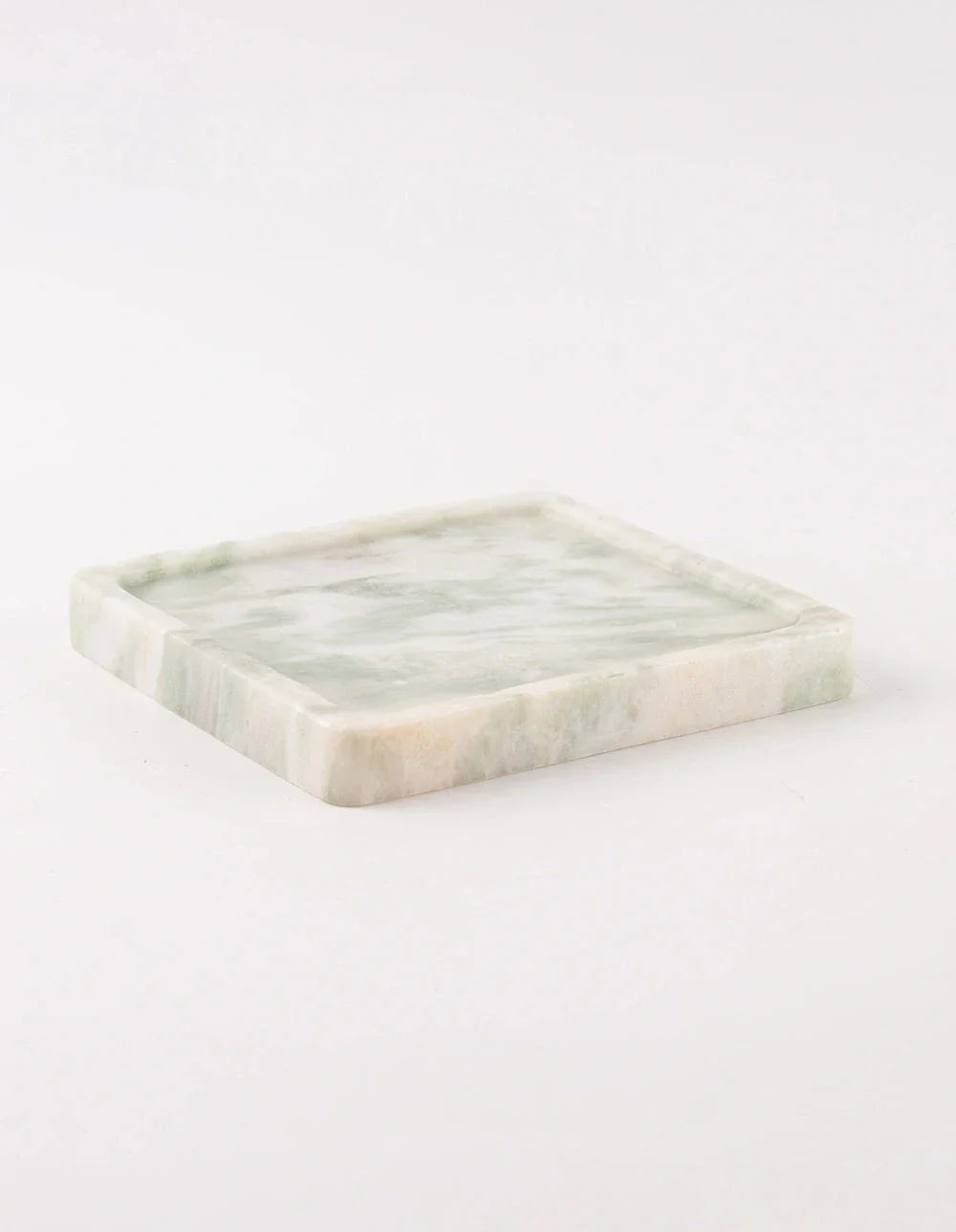 FORM MARBLE TRAY - SMALL - WHITE & GREEN