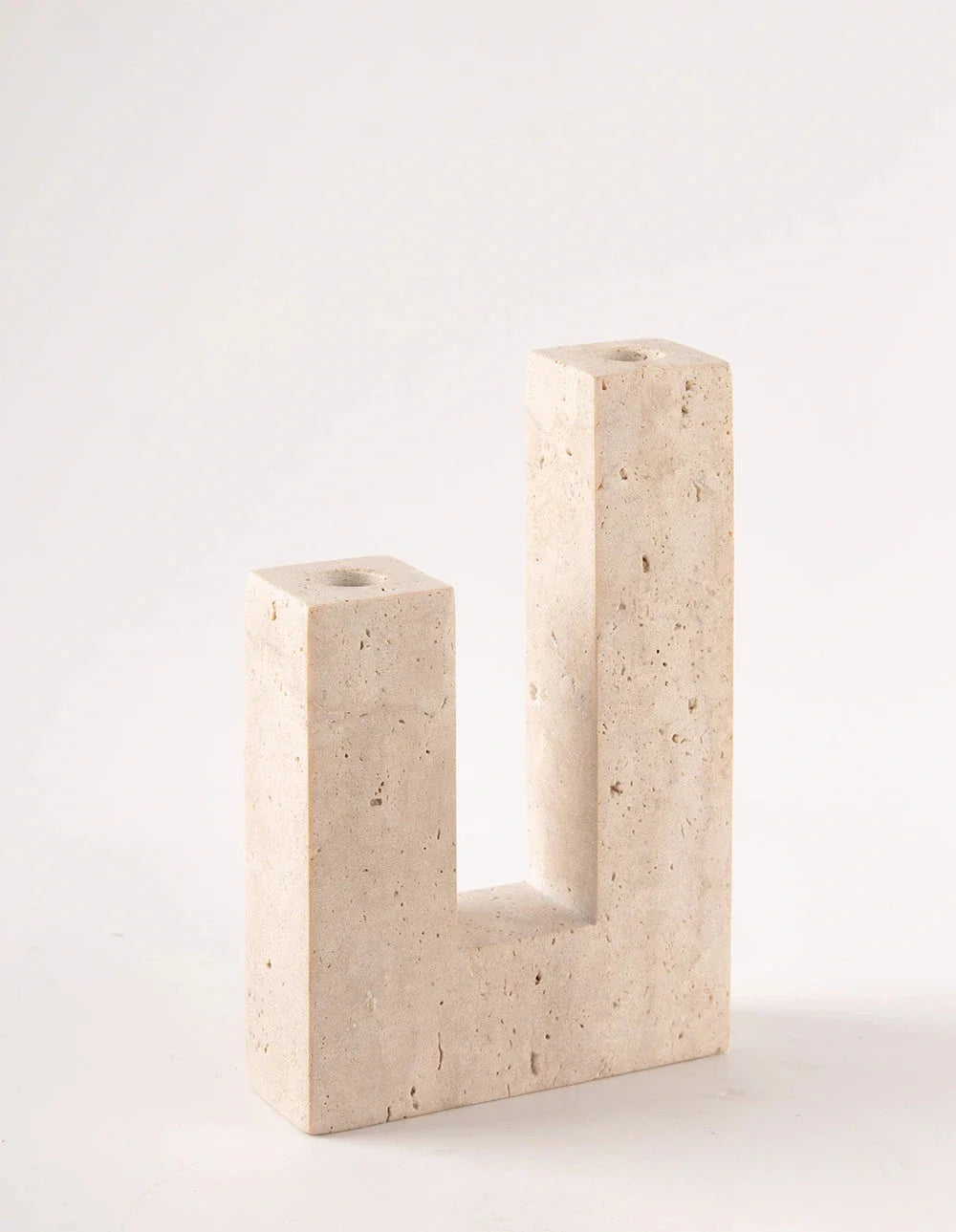 TRAVERTINE CANDLE HOLDER