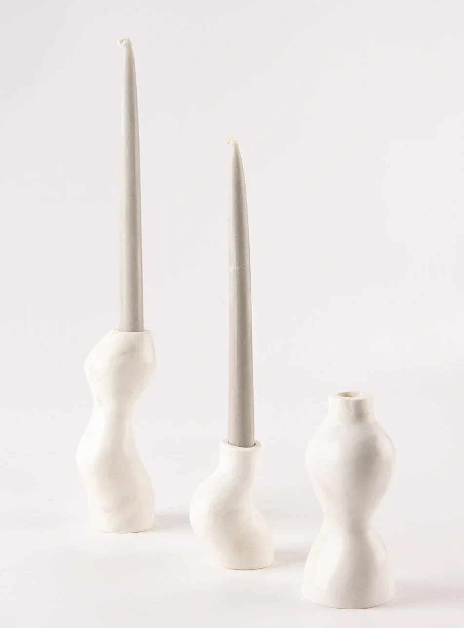 SET OF THREE - CANDLE HOLDER