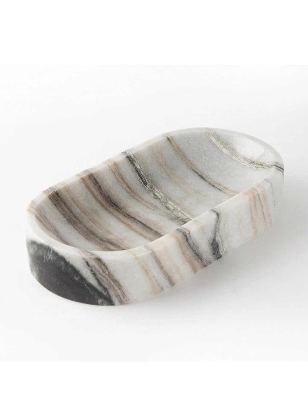 MARBLE BOWL - WHITE & BLACK