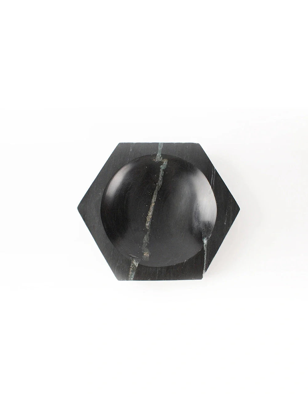 HEXAGON BLACK MARBLE BOWL
