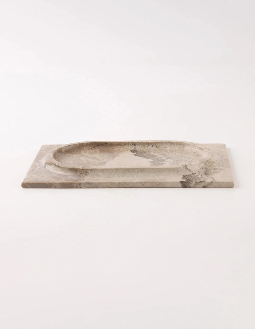 MESA MARBLE TRAY - BROWN