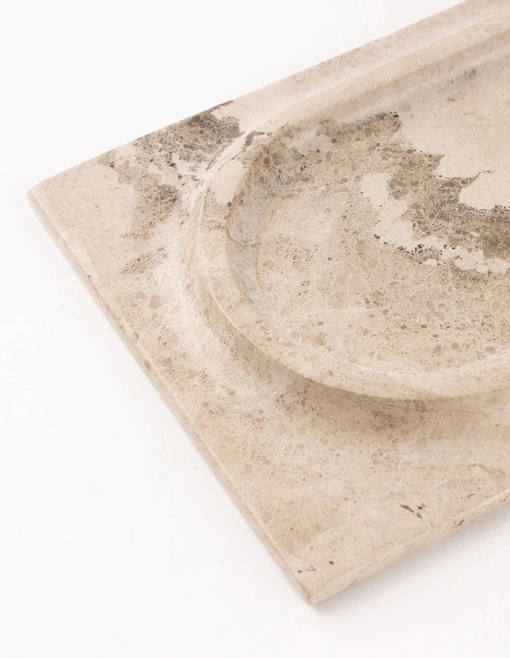 MESA MARBLE TRAY - BROWN