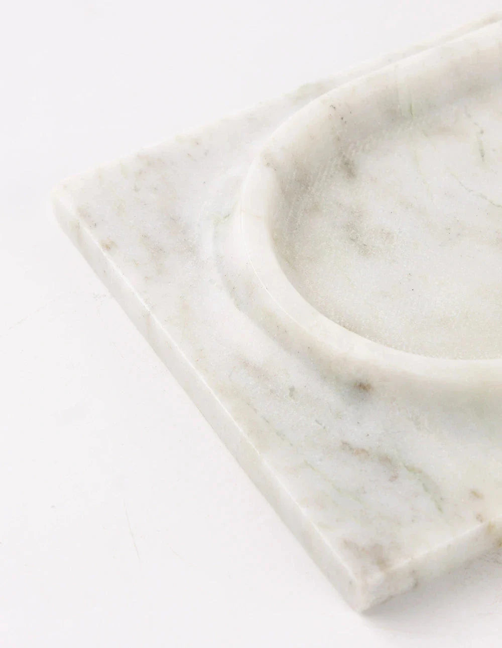 MESA MARBLE TRAY - WHITE & GREEN