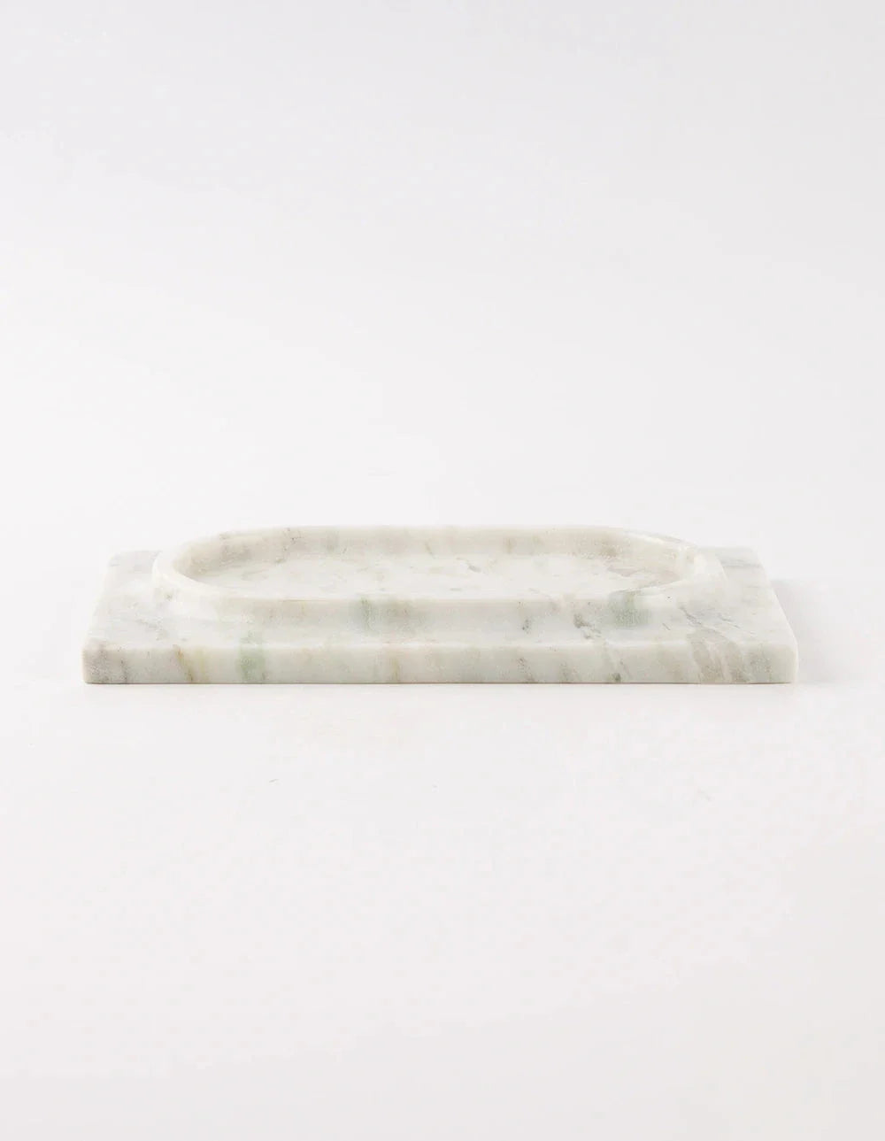MESA MARBLE TRAY - WHITE & GREEN