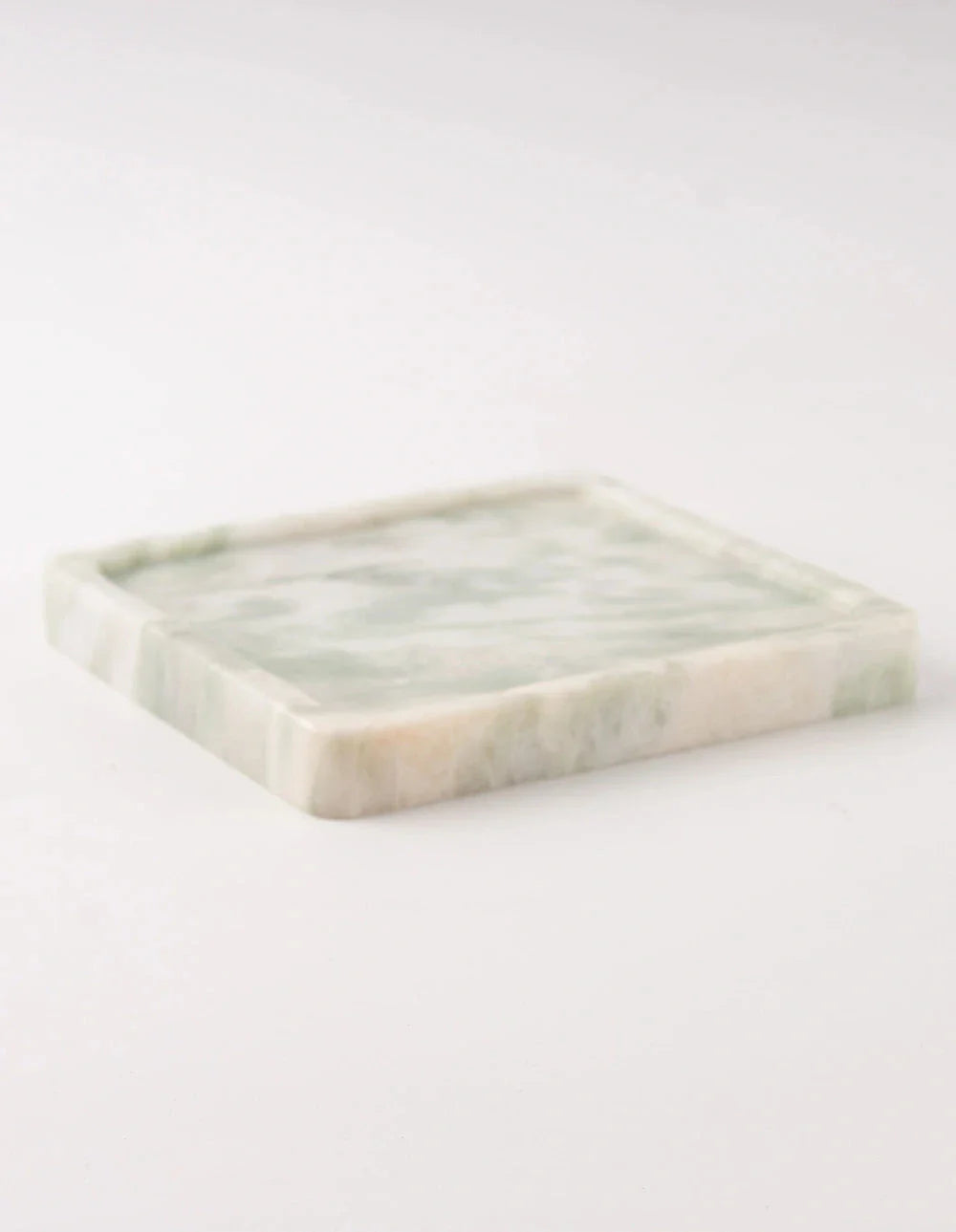 FORM MARBLE TRAY - LARGE - WHITE & GREEN
