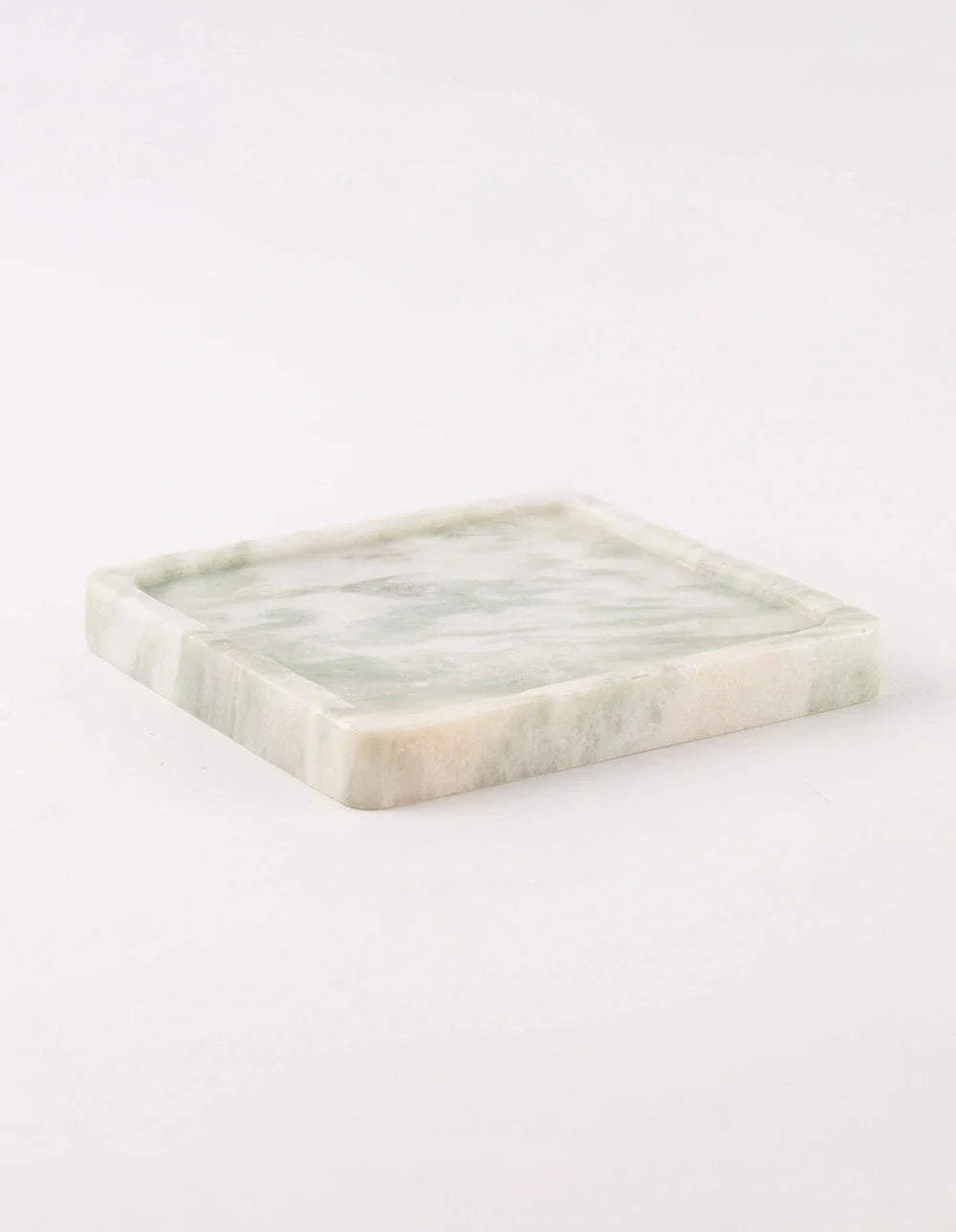 FORM MARBLE TRAY - LARGE - WHITE & GREEN