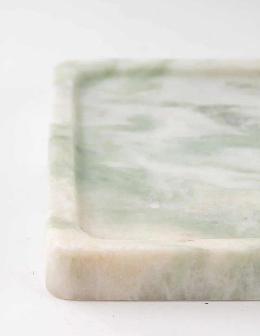 FORM MARBLE TRAY - LARGE - WHITE & GREEN