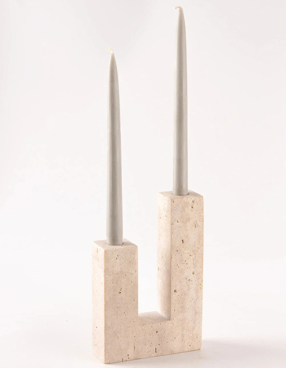 TRAVERTINE CANDLE HOLDER