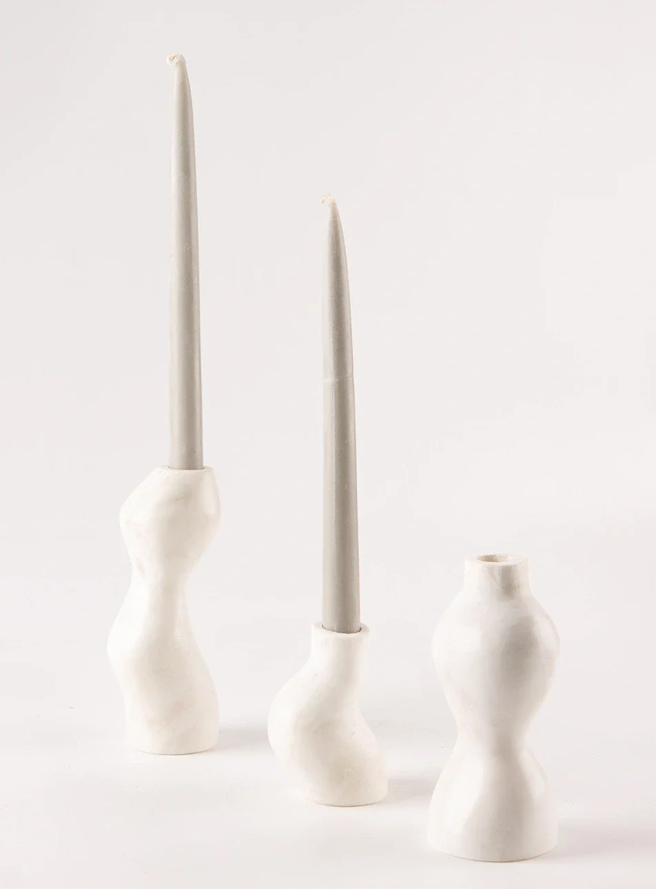 SET OF THREE - CANDLE HOLDER
