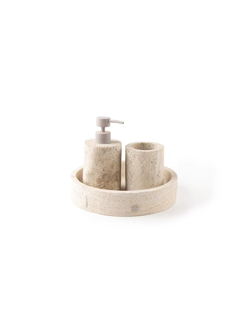DISPENSER SET - INDIAN TRAVERTINE